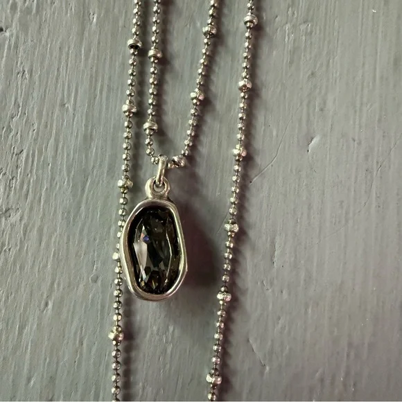 Uno de 50 Layered Double Strand Crystal Pendant Necklace - Picture 6 of 8